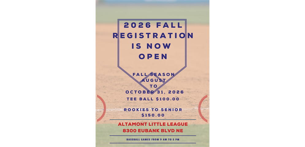 2026 FALL REGISTRATION